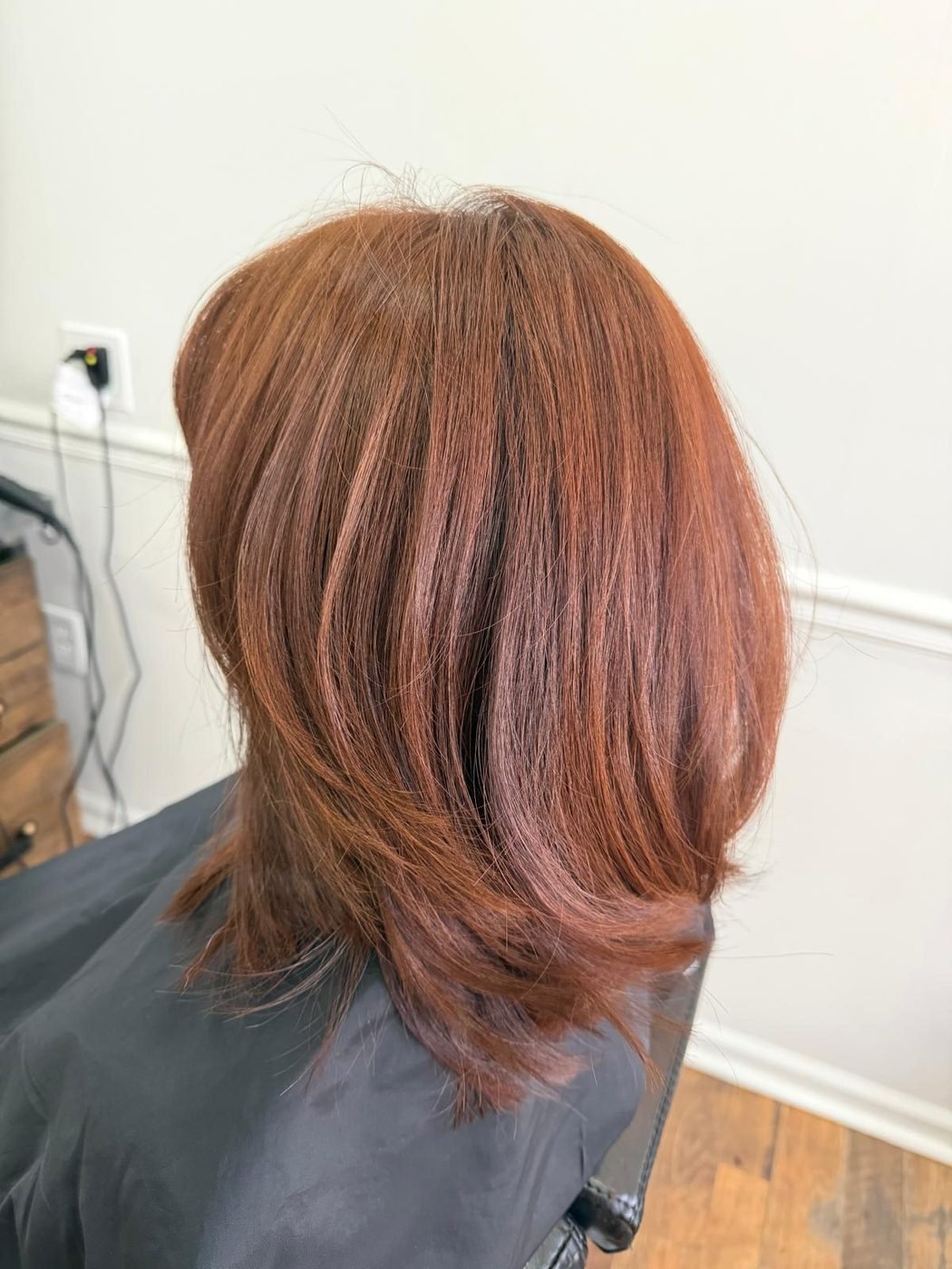 Rich copper color with soft layers